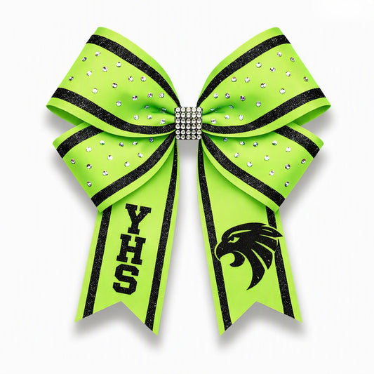 School Spirit Bows - Green and Black (Made to Order)